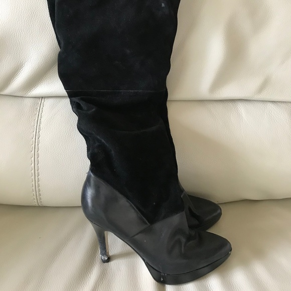 Nine West Suede and Leather Boots - Picture 4 of 7